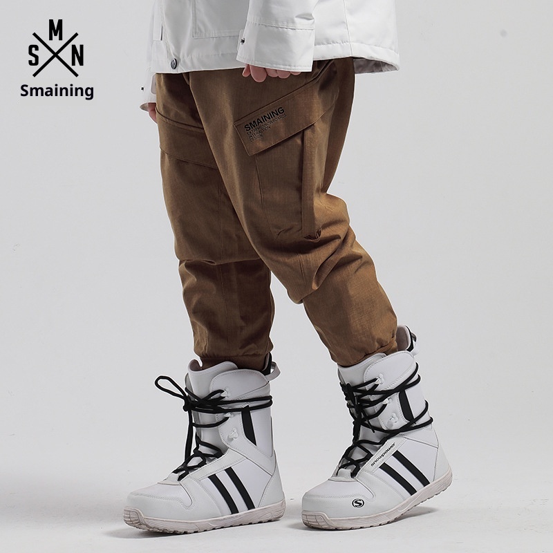 001 Smain New Snow Men, Windproof, Waterproof, Warm, Durable, Leg-Tighten Pants, Jogger Pants For Snowboard And_voghion.com