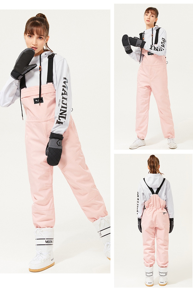 001 New Men's Women's Single And Double Board Ski Wear-Resistant Strap Winter Outdoor Waterproof Wind-Legged One-Piece Snow_voghion.com