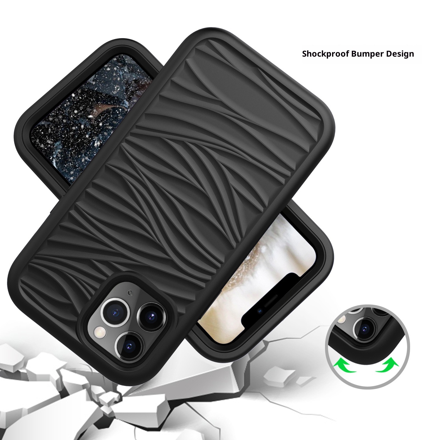 Custodia protettiva antiurto per iPhone 14 Pro Max 6.7 compatibile con TechGlobe Source Factory, supporta la ricarica wireless._voghion.com