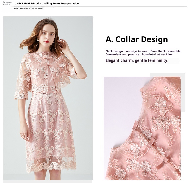 ChicShe Small Gown European And American Socialite Sweet Fairy Lace Dress Plus Size Autumn New Style_voghion.com