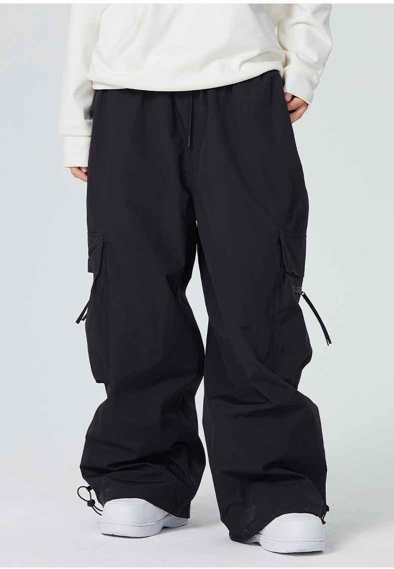 Pantalon de ski imperméable et ample Snowy Pie Fully Glued pour femme, modèle double board professionnel pour homme._voghion.com