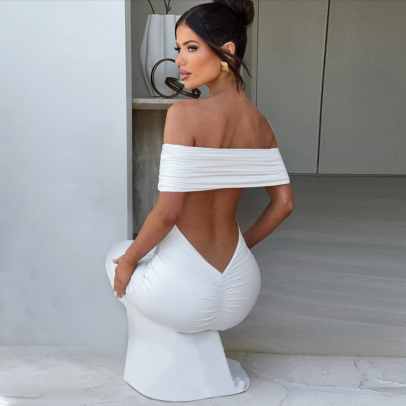 ChicShe Sommerkleid 2025: Schulterfreies, rückenfreies, figurbetontes, langes und elegantes Bodycon-Kleid (Großhandel)_voghion.com