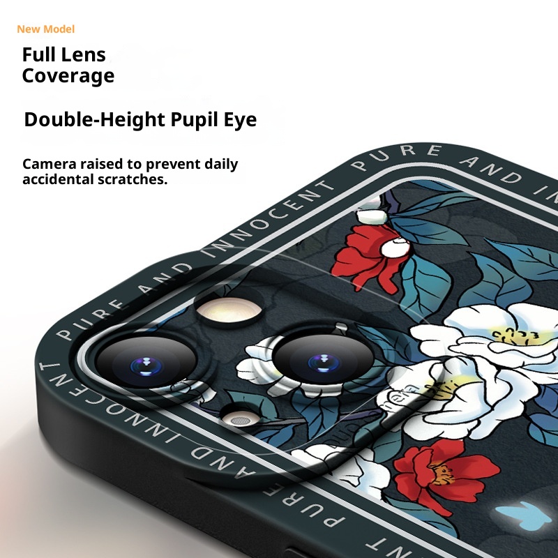 TechGlobe Suitable For 13 Retro Phone Case Trendy Brand Eye IPhone 12 Pro Liquid Full Coverage Shockproof 11P_voghion.com