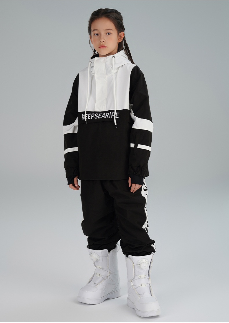 001 Xueyipai Zestaw dziecięcy dla chłopców i dziewcząt, wiatroodporny, wodoodporny, ciepły, duży zestaw spodni narciarskich dla dzieci_voghion.com