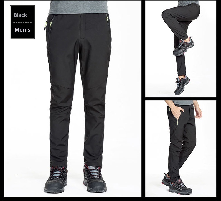 001 Outdoor Softshell Herren Fleecegefüttert Winter Winddicht Wasserdicht Warm Wander Skihose Damen Leicht_voghion.com