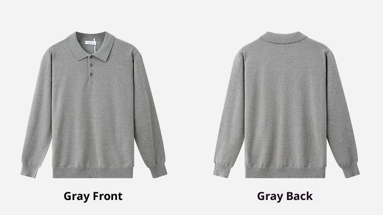 Polo-Strickpullover im Old-Money-Stil für Herren mit Umlegekragen – ein lässiges und vielseitiges Langarmshirt für Herbst und Winter._voghion.com