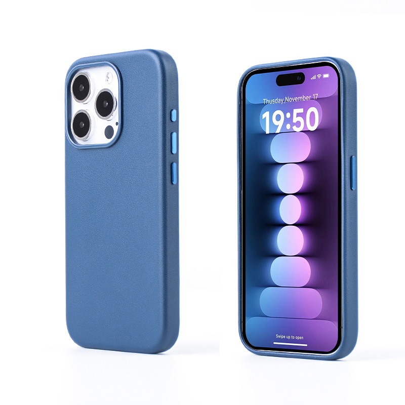 TechGlobe Magnetische Schutzhülle für iPhone 15 Pro Max – Stoßfeste Lederhülle_voghion.com