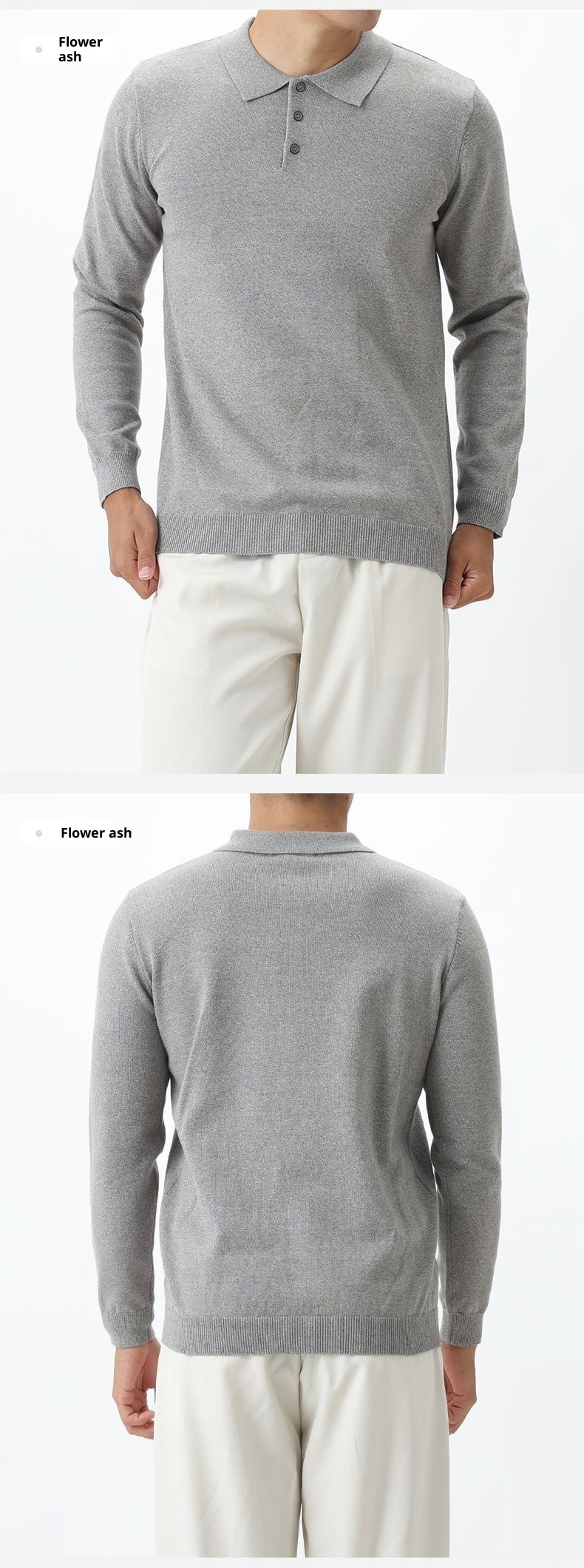 Polo-Strickpullover im Old-Money-Stil für Herren mit Umlegekragen – ein lässiges und vielseitiges Langarmshirt für Herbst und Winter._voghion.com