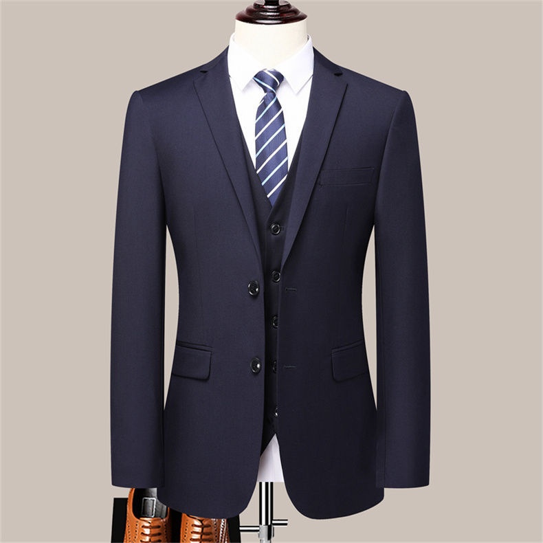 QFV507045555501<2 QFV507045555501<2 Business Casual Professional Suit Men's Trousers Groom Groomsman Tuxedo Vest Three-Piece Set New Style_voghion.com