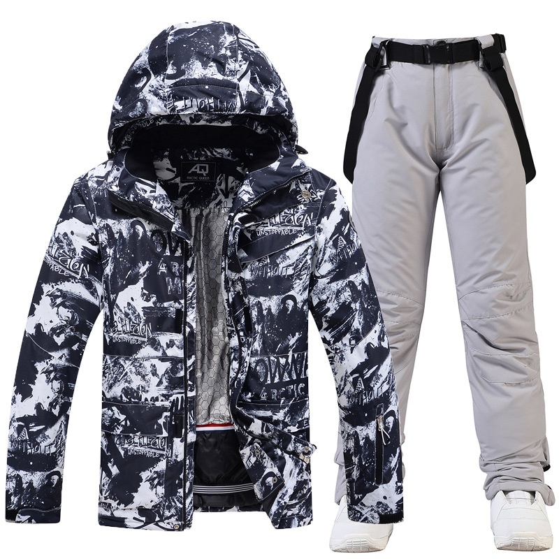 001 Neuer Anzug für Herren Winter Outdoor Winddicht Wasserabweisend Warm Verdickt Snowboard Schnee Ski Jacke und Hose_voghion.com