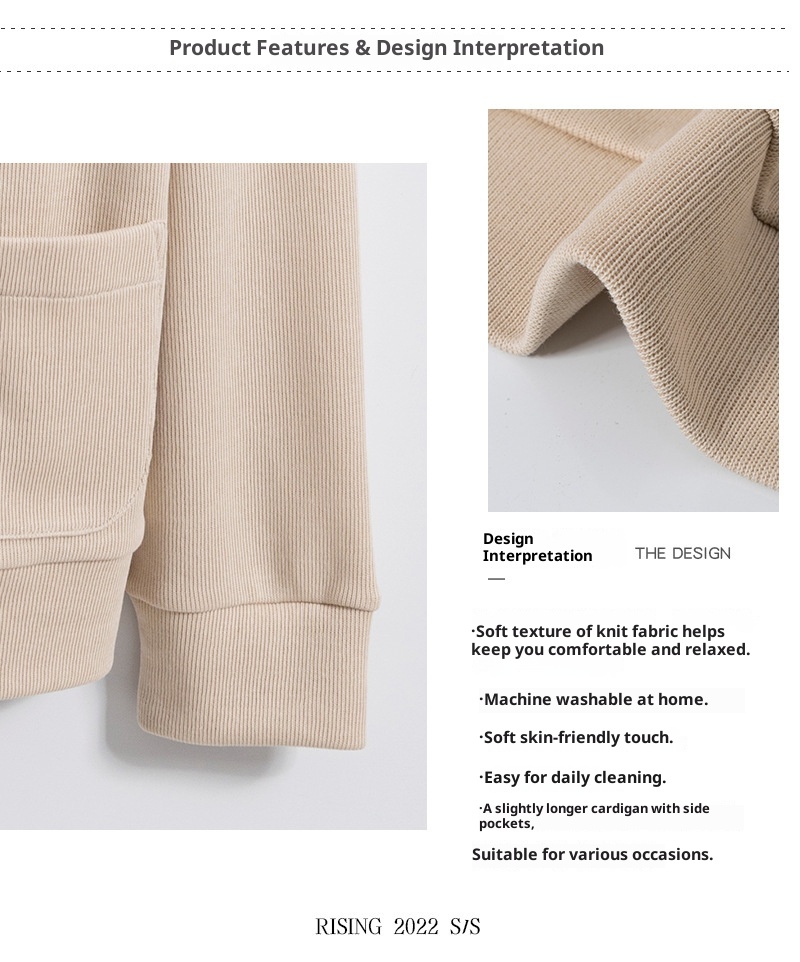 Ragazzo Ragazzo Ragazzo 2025 Felpa con scollo a V in cotone Xinjiang lavabile in lavatrice, stile lavorato a maglia, cardigan da uomo e da donna, giacca piccola da uomo_voghion.com