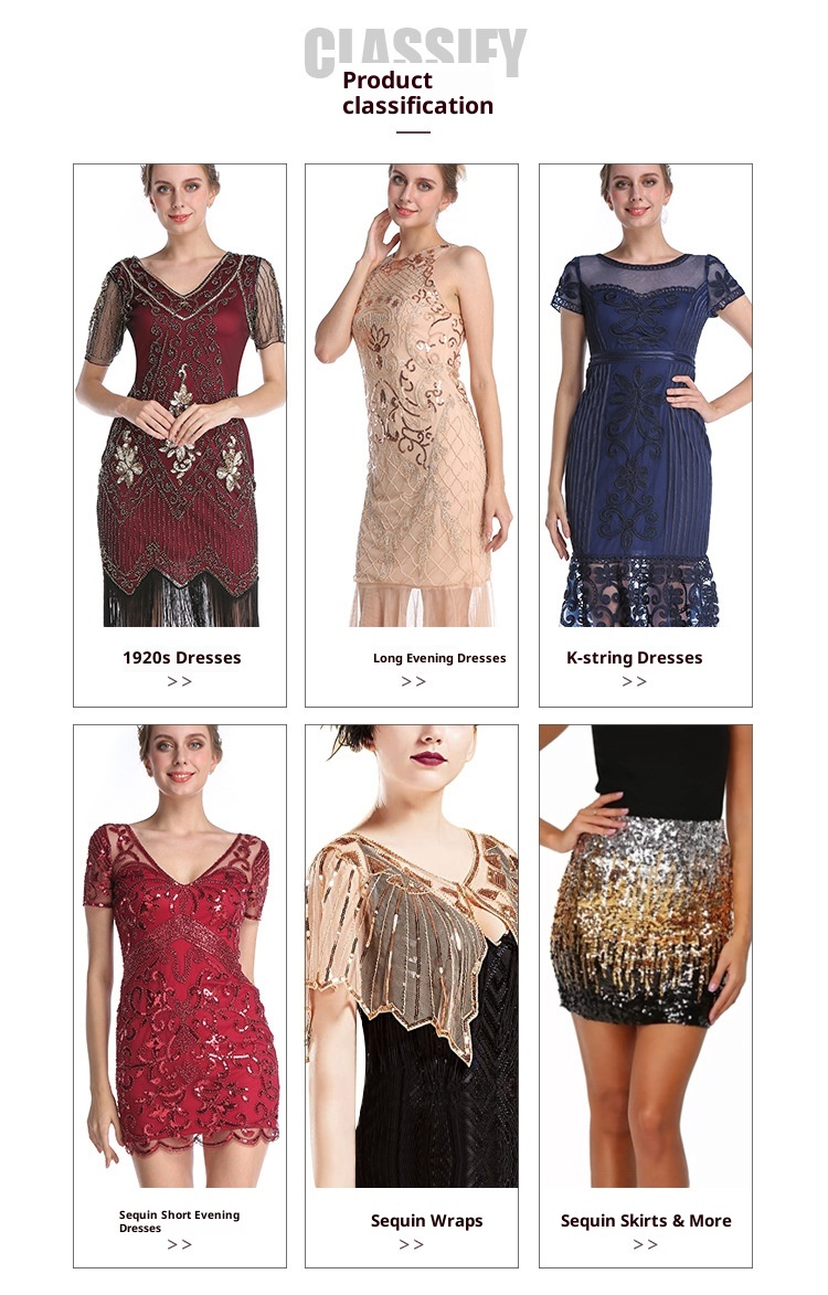 ChicShe Source Manufacturer European And American Women's New Party Sexy Fashion Plus Size Beaded Sequin Tassel Dress_voghion.com