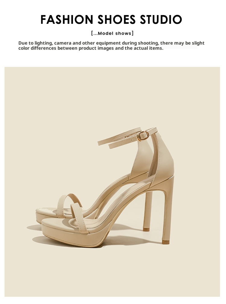 Zees 2025 nuovi sandali estivi alla moda con tacco alto, cinturino singolo, stiletto sexy, versatili, impermeabili, con suola spessa, per le donne_voghion.com