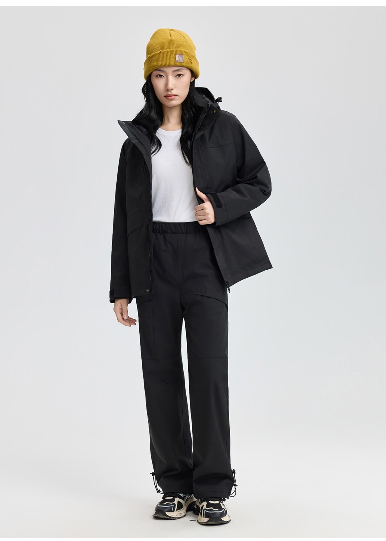 001 Neue wasserdichte Softshell-Jacke nach Nationalstandard für Damen, warm fleecegefüttert, winddicht, kältebeständig, ideal für Outdoor-Aktivitäten und Bergsteigen_voghion.com