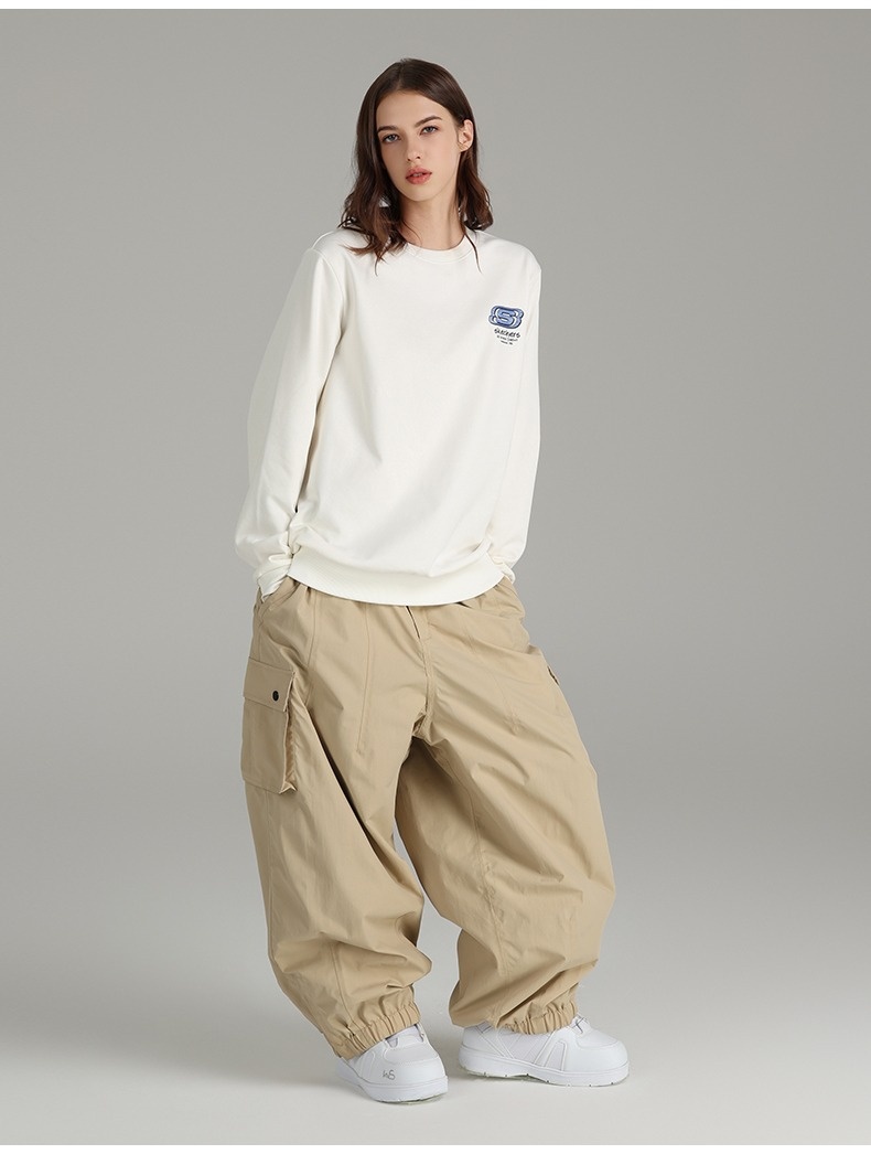 001 Pantaloni da jogging casual multitasche impermeabili e antivento da snowboard per uomo e donna, primavera e autunno, larghi e larghi_voghion.com
