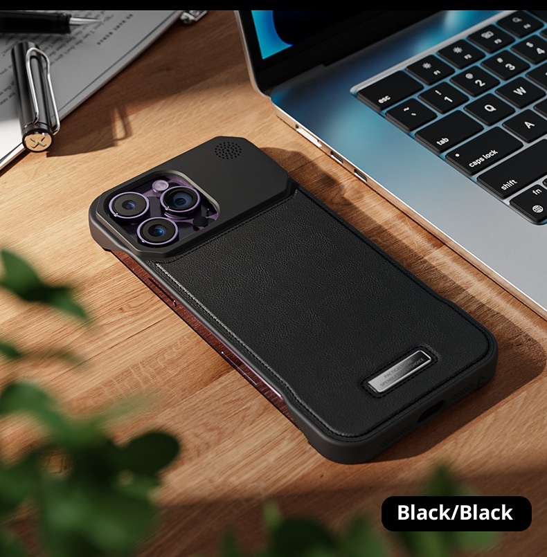 Custodia magnetica per telefono TechGlobe compatibile con iPhone 17 Pro Max Aroma, vernice metallizzata 16, senza cornice, texture in pelle 15_voghion.com