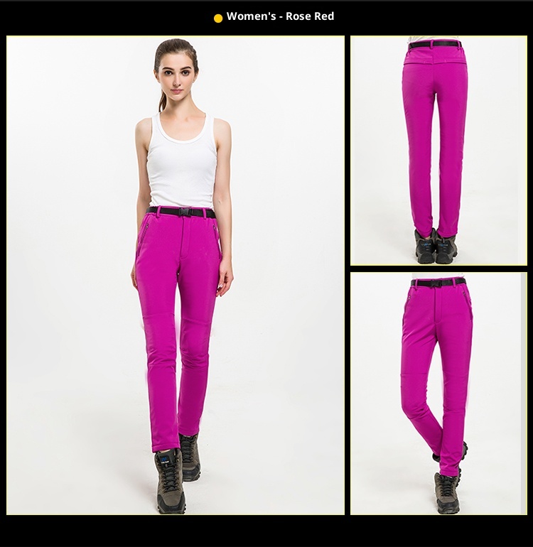 001 Outdoor Softshell Pants For Men Women, Waterproof, Windproof, Hiking, Fleece, Skiing, Large Size, Thickened, Autumn And_voghion.com