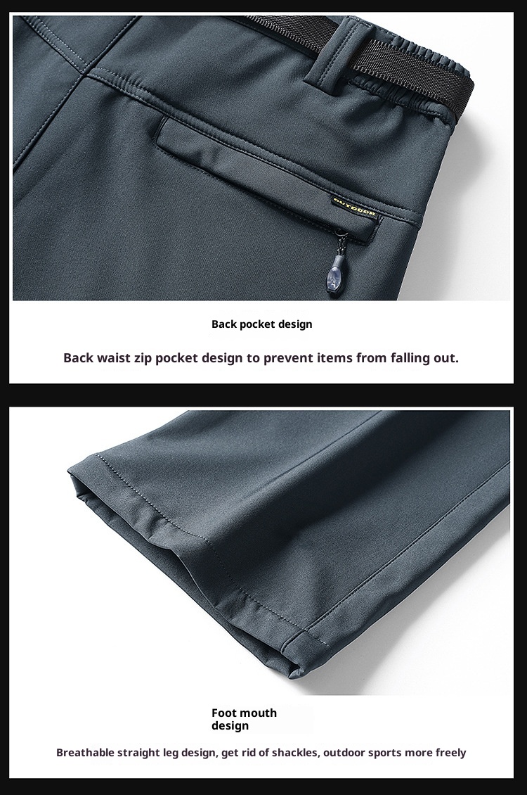 001 Cross-Border Outdoor Soft Shell Winter Skiing Hiking Loose Windproof Waterproof Softshell Pants Thickened Warm_voghion.com