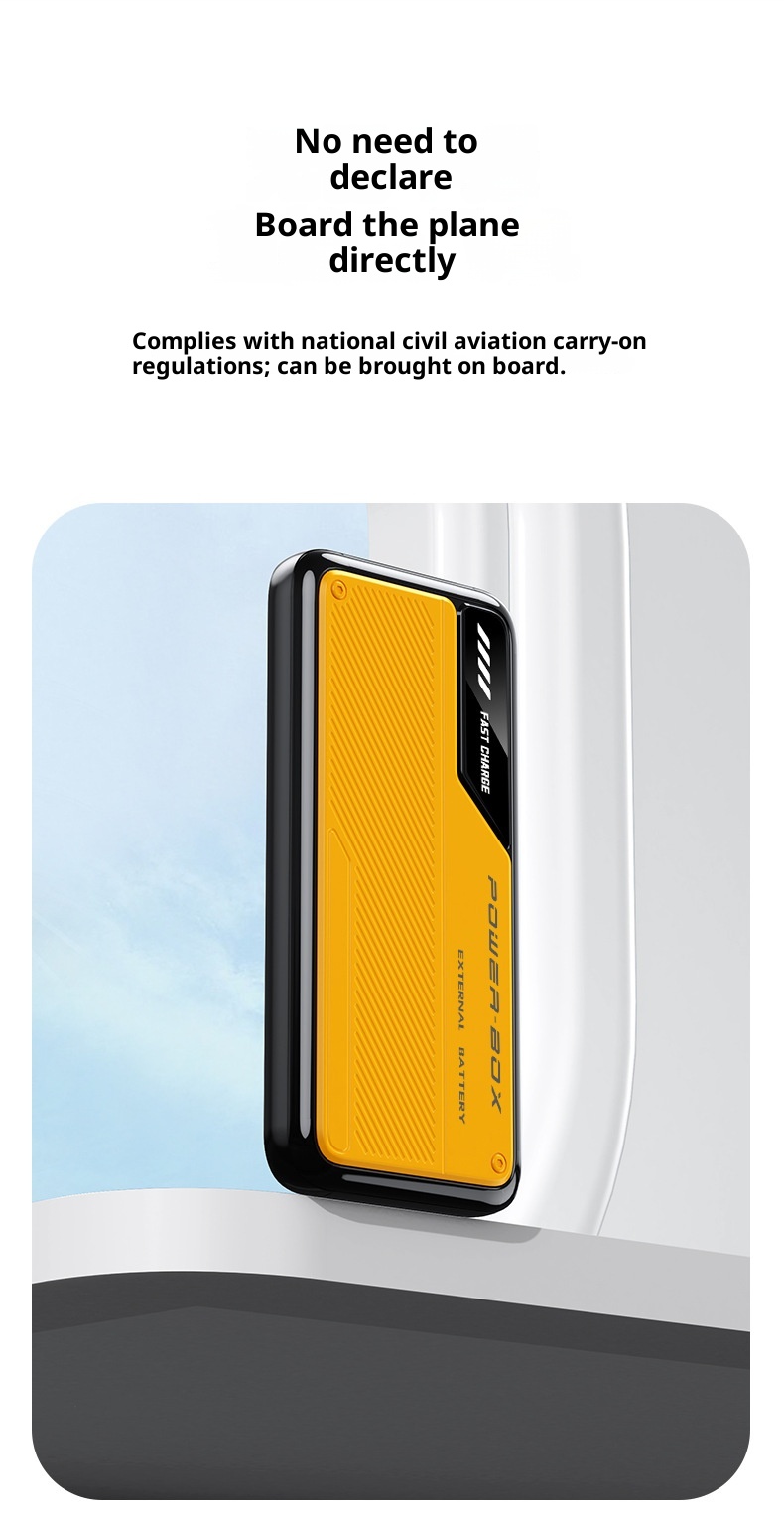 techglobe 66W Fast Charging 10000mAh 20000mAh Built-in Cable New Model Bank Ultra-thin Portable Mobile Power Supply Wholesale_voghion.com