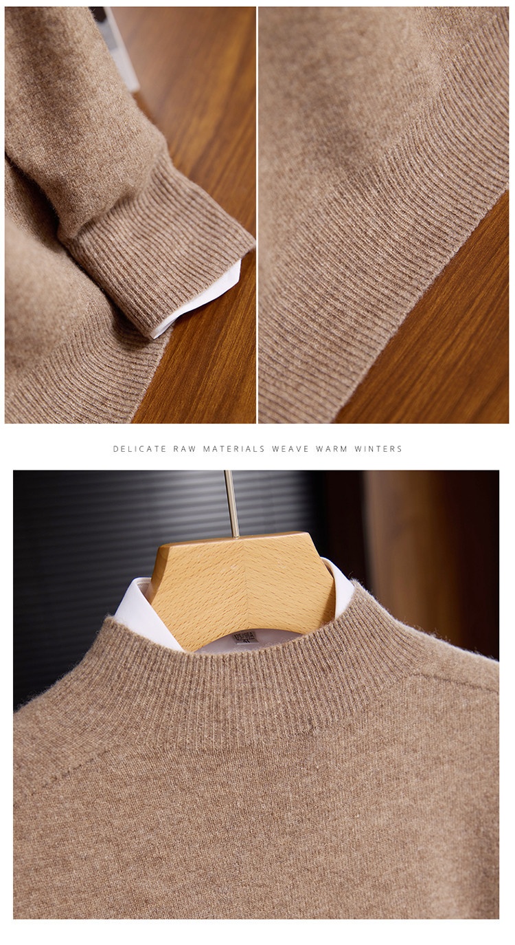 boy Boy Boy 100% Wool First-Line Half TurtleneckData Tested, Popular Men's Sweater_voghion.com
