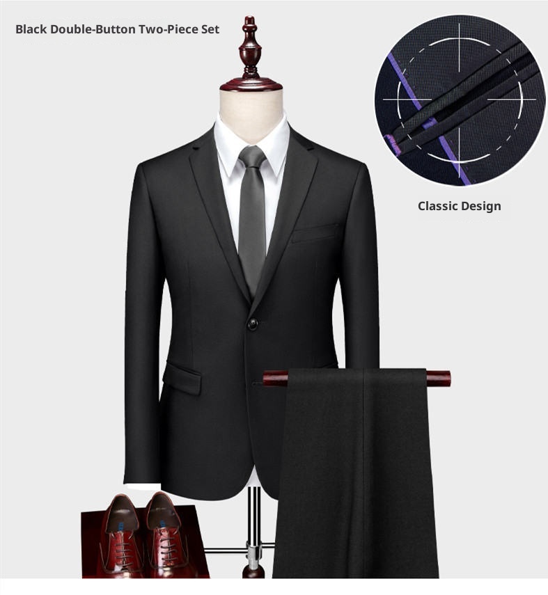 QFV507045555501<2 QFV507045555501<2 Business Casual Professional Suit Men's Trousers Groom Groomsman Tuxedo Vest Three-Piece Set New Style_voghion.com