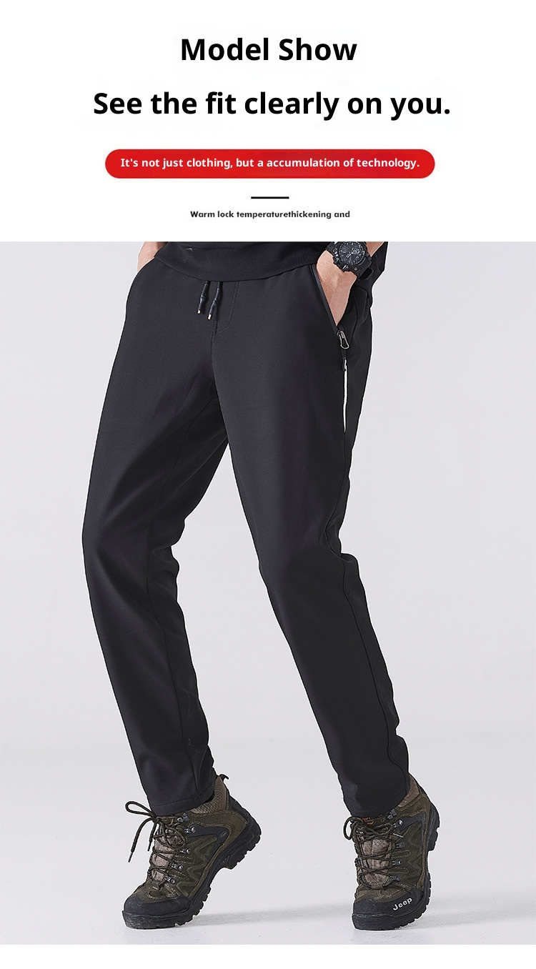 001 Tantu Herren Outdoor Winter Softshell Fleece gefüttert Verdickt Winddicht Wasserdicht Wander-Thermo-Skihose für Damen_voghion.com