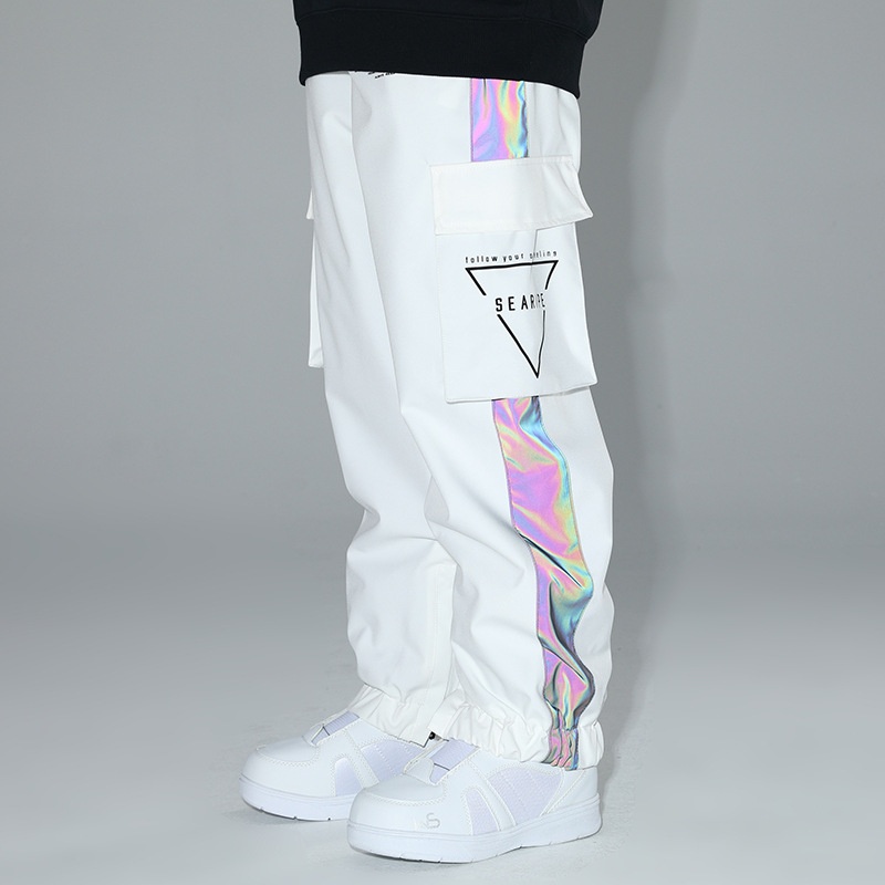 001 Snowboardanzug mit Bündchen für Damen und Herren, Skiausrüstung, winddicht, wasserdicht, lasergeschnitten, Arbeitskleidung, Schneehose_voghion.com