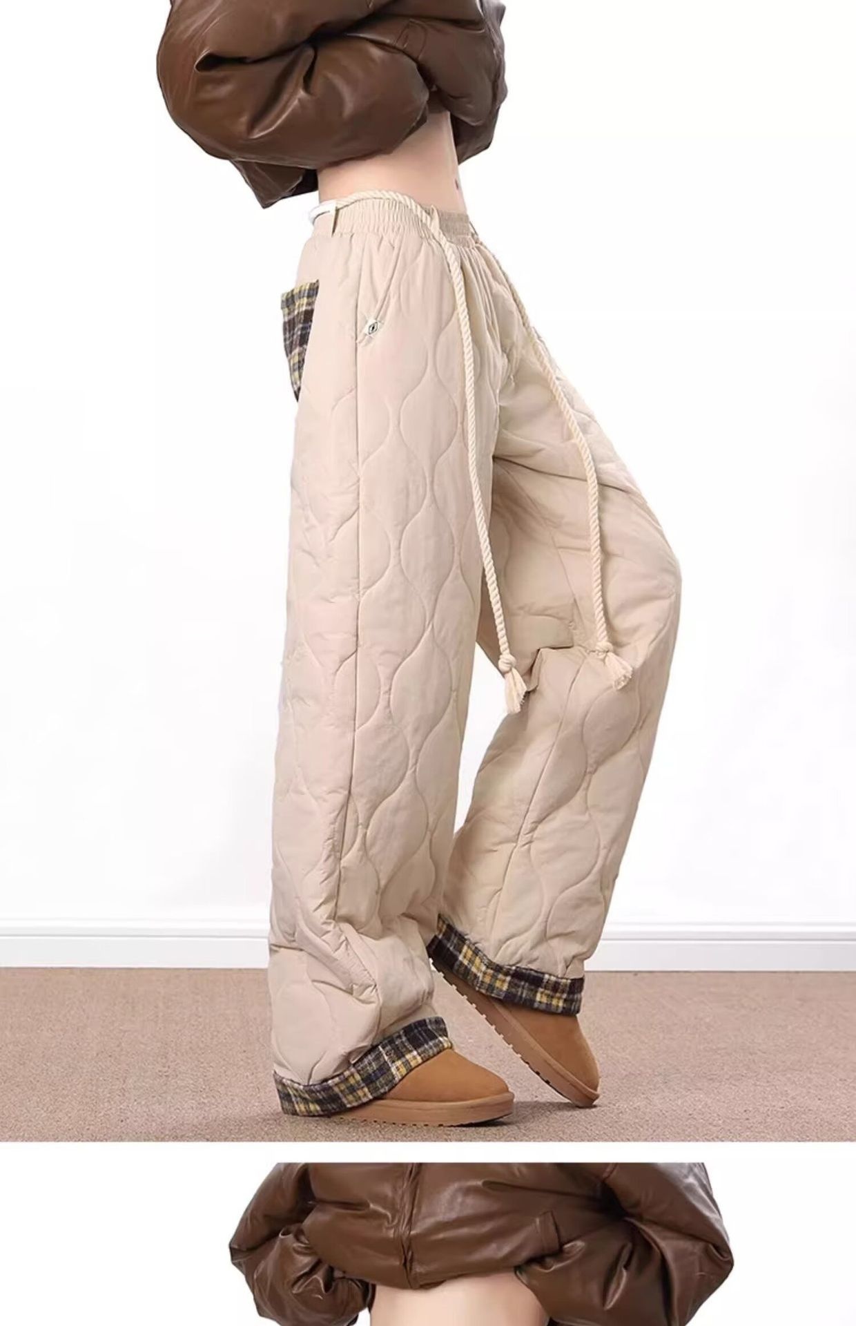 Pantalones de invierno informales, gruesos, impermeables, resistentes al viento y al esquí, de algodón con estampado de calabaza de calidad original (001). Estilo moderno para hombre._voghion.com