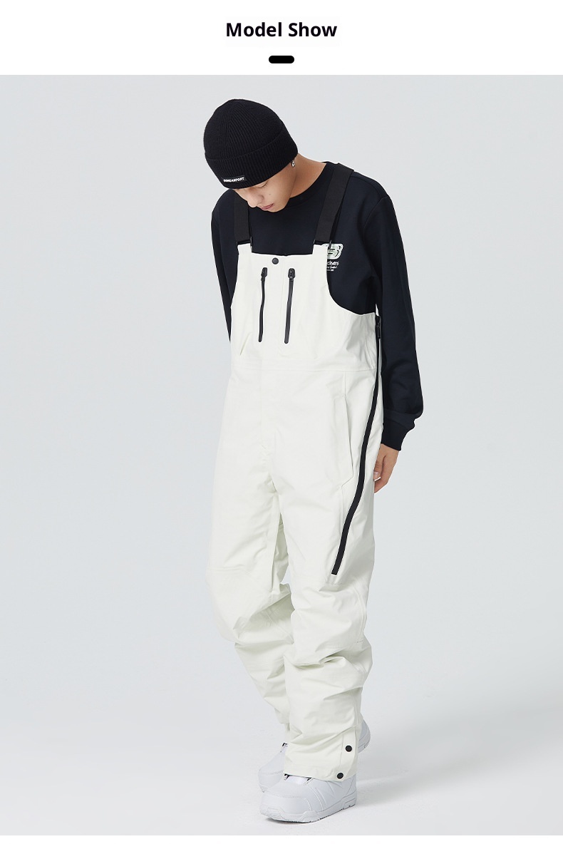 001 23-24 Schneesaison SEARIPE Snowboardanzug Latzhose für Damen und Herren Wasserdicht Verdickt Warm 3L_voghion.com