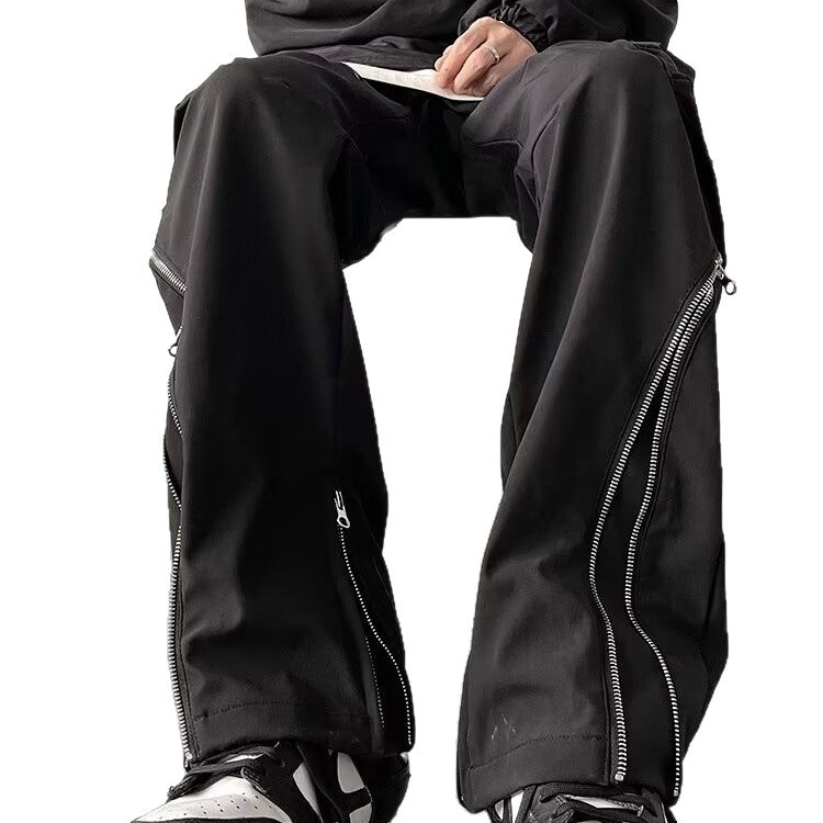 001 High Street Design Zipper American Workwear Pantaloni da sci softshell funzionali da trekking da uomo antivento per ragazzi_voghion.com