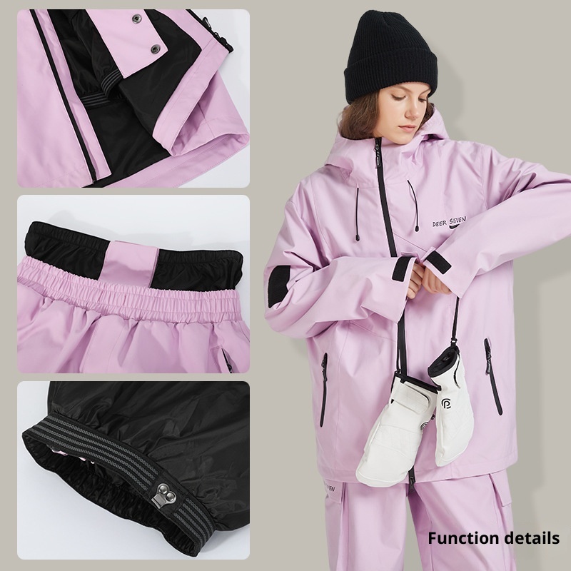 001 3L Suit Set For Women, Unisex Waterproof Breathable Thermal Ski Pants, In Stock, Cold-Proof_voghion.com