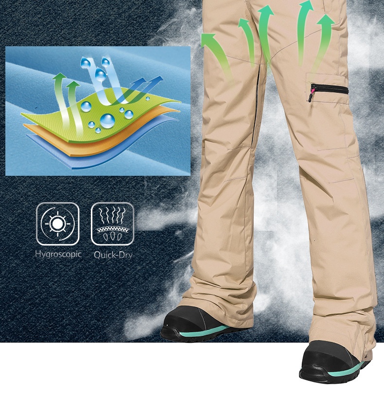 001 Snowy Style Double Board Snowboard Pants For Women And Men, Waterproof Windproof Warm Snow Pants, Slim Fit Ski Suit_voghion.com