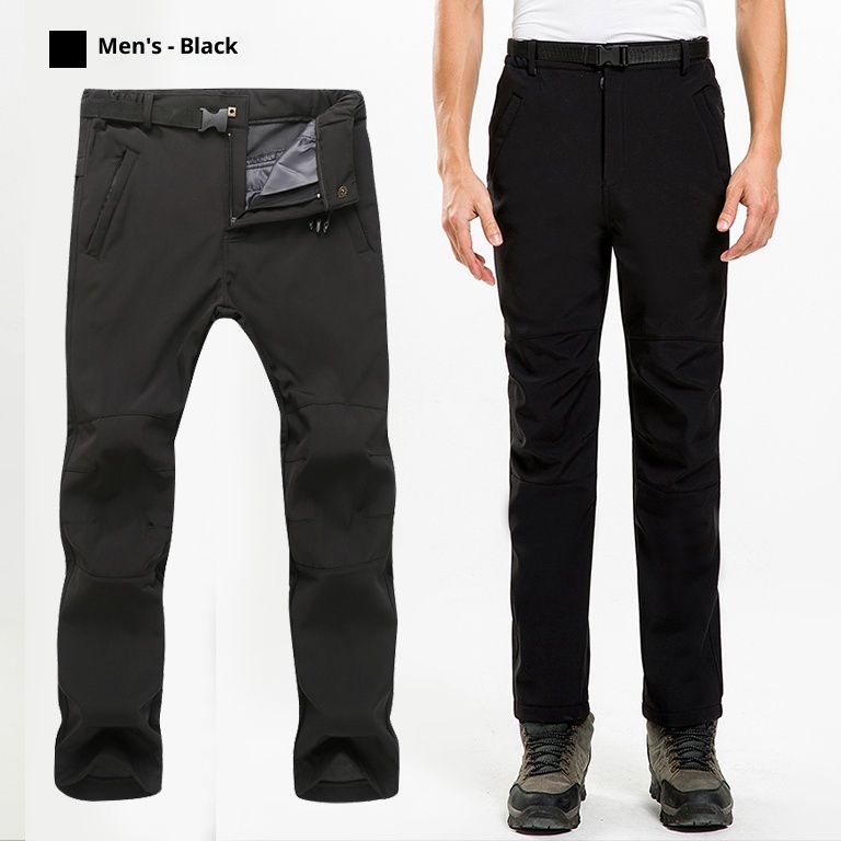 001 Outdoor Softshell Pants For Men Women, Waterproof, Windproof, Hiking, Fleece, Skiing, Large Size, Thickened, Autumn And_voghion.com