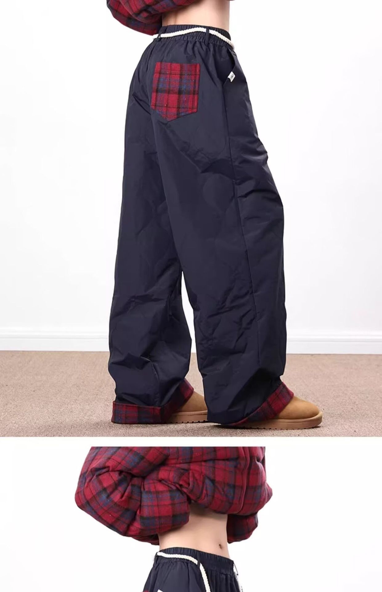 Pantalones de invierno informales, gruesos, impermeables, resistentes al viento y al esquí, de algodón con estampado de calabaza de calidad original (001). Estilo moderno para hombre._voghion.com