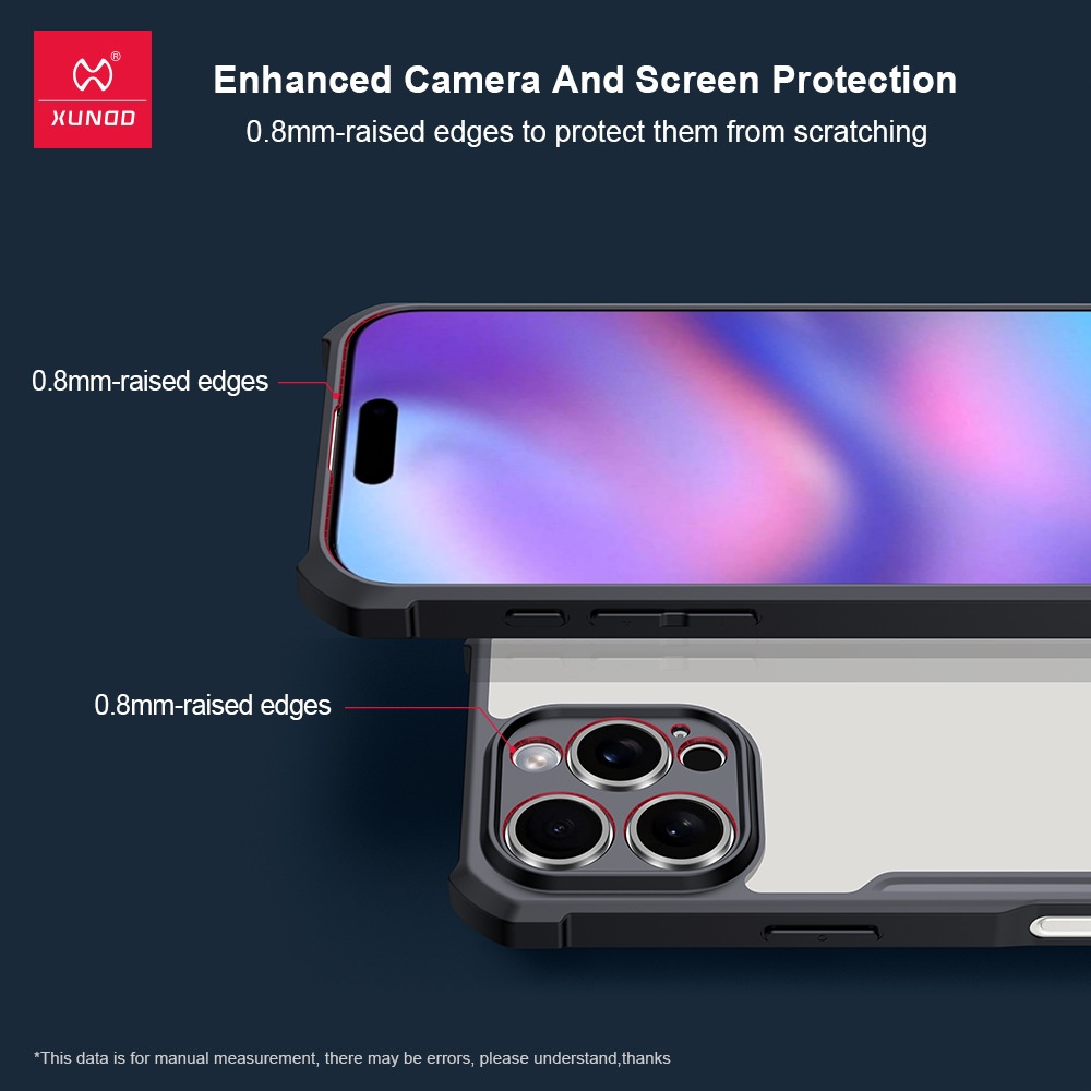 TechGlobe Xundi Phone Compatible With IPhone Protective Cover Shockproof 16 Pro Max Thin Case_voghion.com