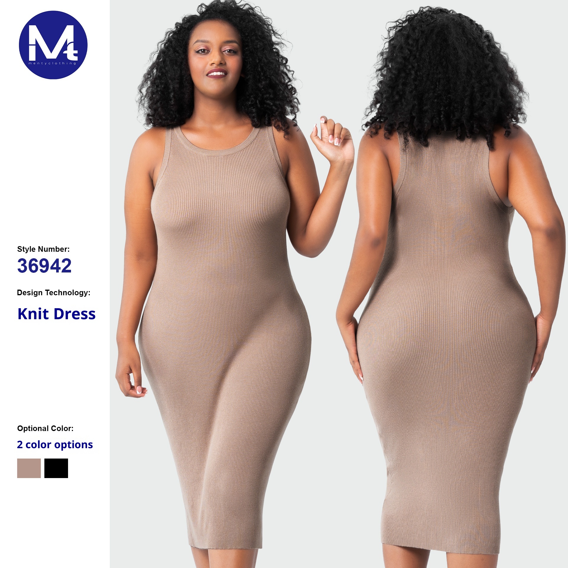 ChicShe European And American Foreign Trade Plus Size Women's Summer Clothing Fat MM Round Neck Vest Woolen Skirt Bottoming_voghion.com