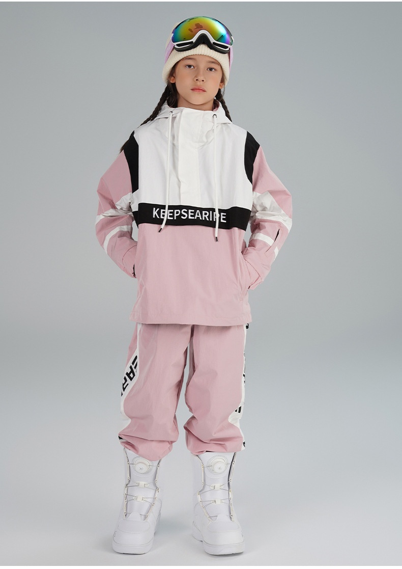001 Xueyipai Zestaw dziecięcy dla chłopców i dziewcząt, wiatroodporny, wodoodporny, ciepły, duży zestaw spodni narciarskich dla dzieci_voghion.com