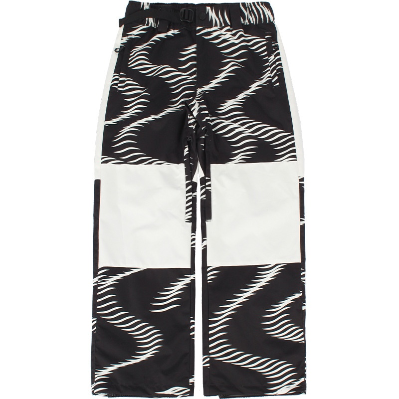 001 New Winter Pants For Women, Snowboard And Skiing, Thickened Windproof Warm Color Block Loose Snow Pants, Men's Ski_voghion.com