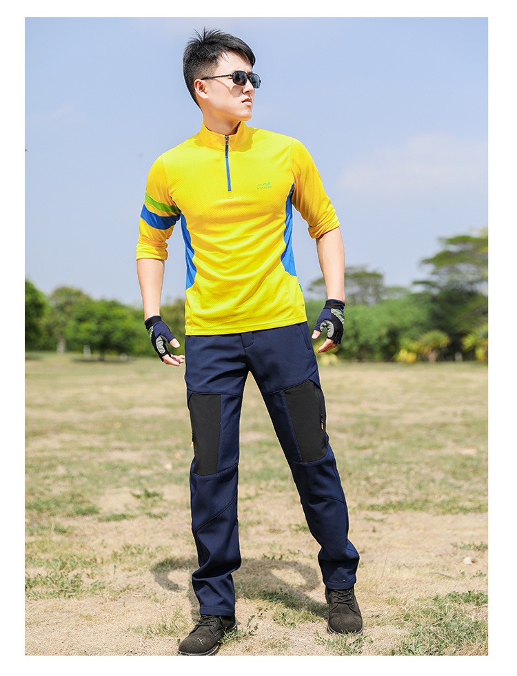 001 Outdoor Casual Long Windproof Watproof Thickened Cold-proof Warm Mountaineing Fleece Softshell Pants Men Autumn_voghion.com