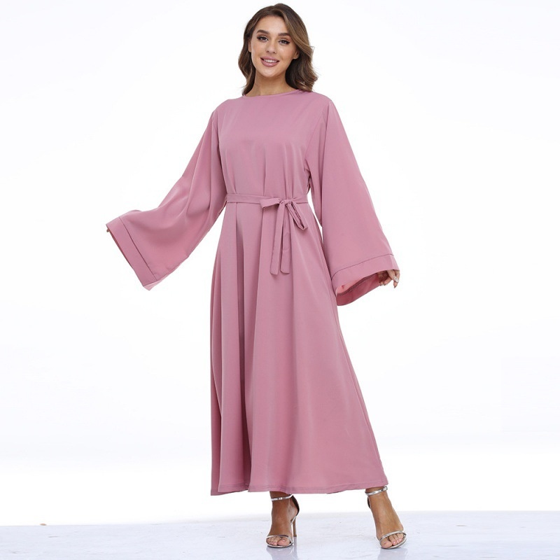 ChicShe Foreign Trade Clothing Prayer Lace-up Skirt Plus Size Dress Autumn Middle Eastern Muslim Robe_voghion.com
