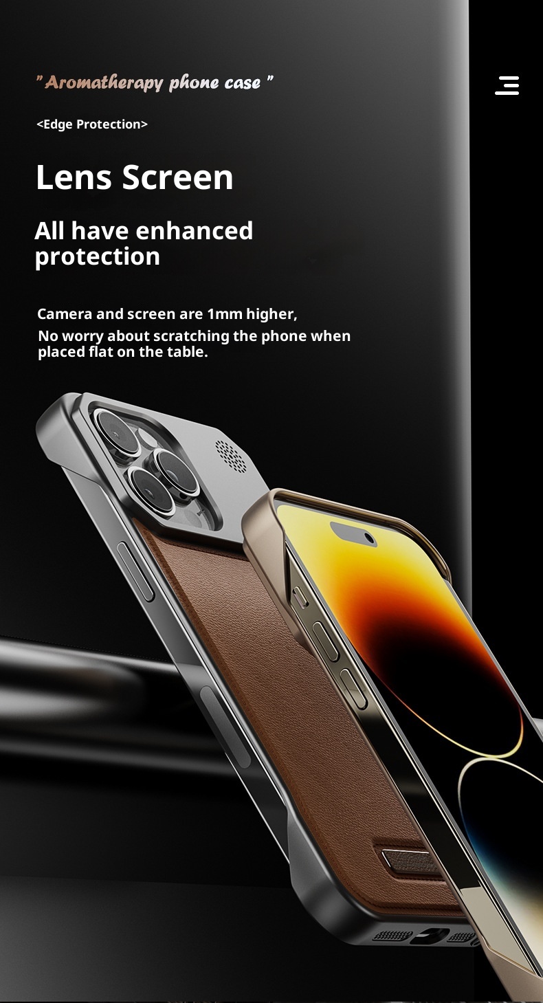 Custodia magnetica per telefono TechGlobe compatibile con iPhone 17 Pro Max Aroma, vernice metallizzata 16, senza cornice, texture in pelle 15_voghion.com