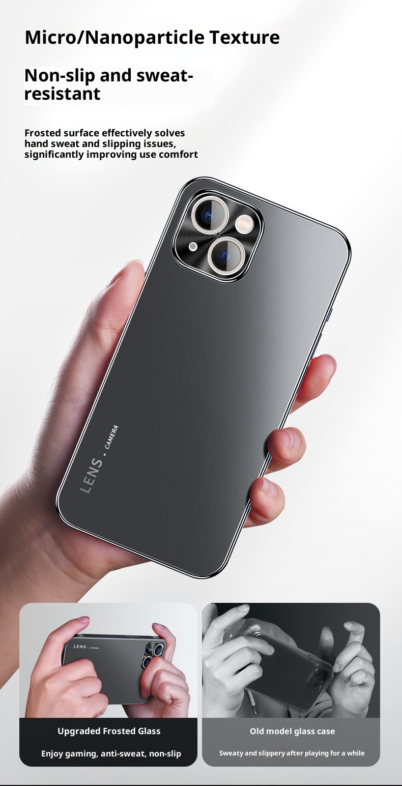 TechGlobe Compatible With 15 Phone IPhone 14 Pro Max New Matte Glass 13 Internet Celebrity Full Coverage Shockproof Case For_voghion.com