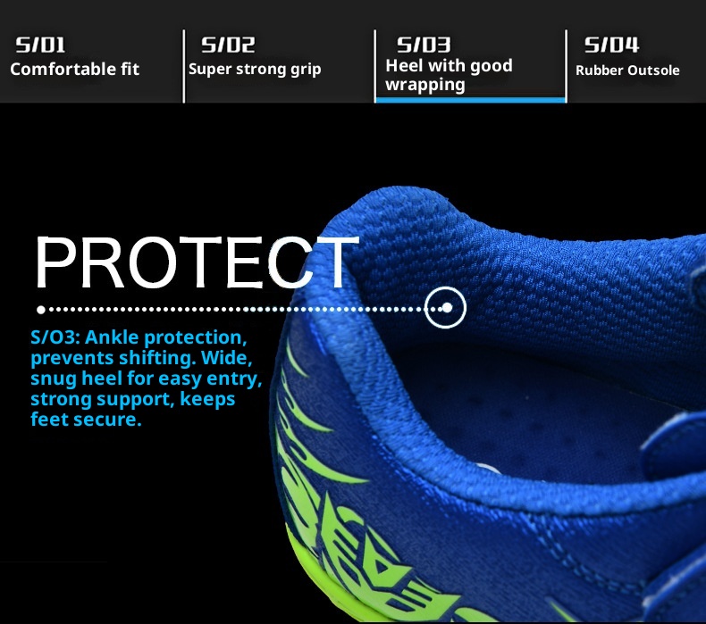 ShoeGlobe Youth TF Fußballschuhe für Kinder, Schüler und Jungen mit Klettverschluss_voghion.com