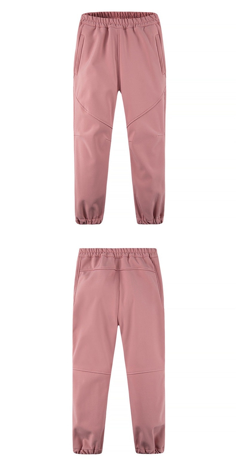 001 Spodnie narciarskie dla dzieci Outdoor Soft Shell dla chłopców i dziewcząt, sportowe, polarowe, ciepłe, wiatroszczelne, wodoodporne, oddychające, joggersy_voghion.com