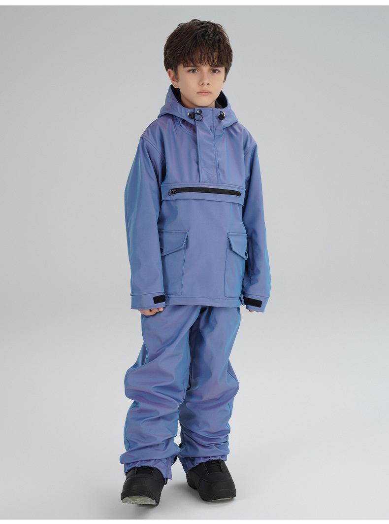 001 Xueyipai Kinderanzug Doppelboard Snowboardhose Jungen Mädchen Winddicht Wasserdicht Skiausrüstung für große Kinder_voghion.com