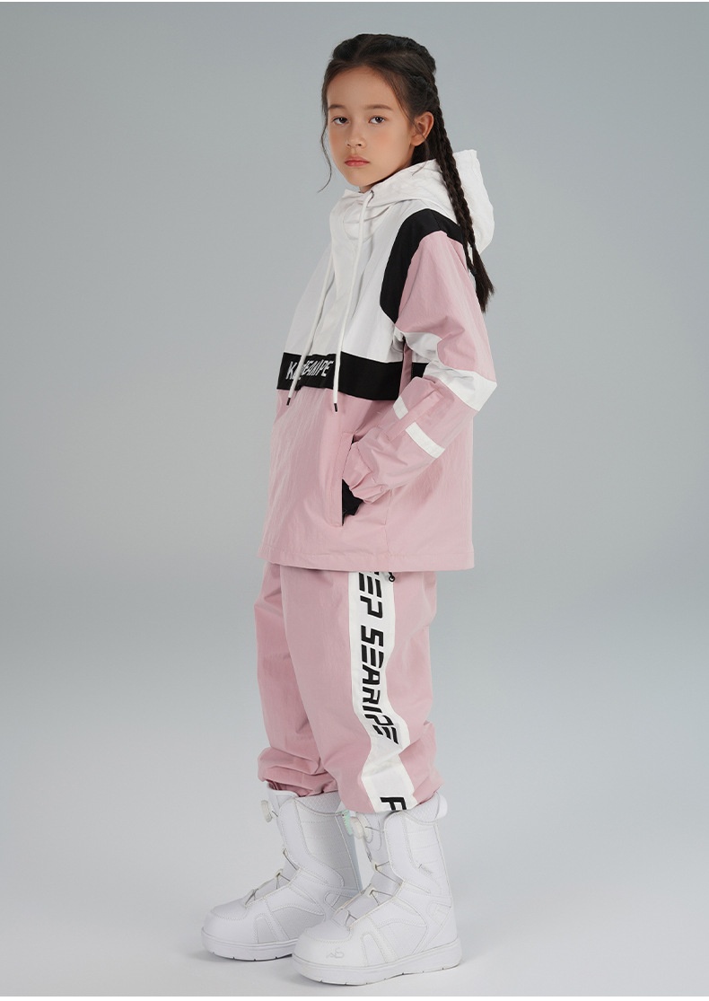 001 Xueyipai Zestaw dziecięcy dla chłopców i dziewcząt, wiatroodporny, wodoodporny, ciepły, duży zestaw spodni narciarskich dla dzieci_voghion.com