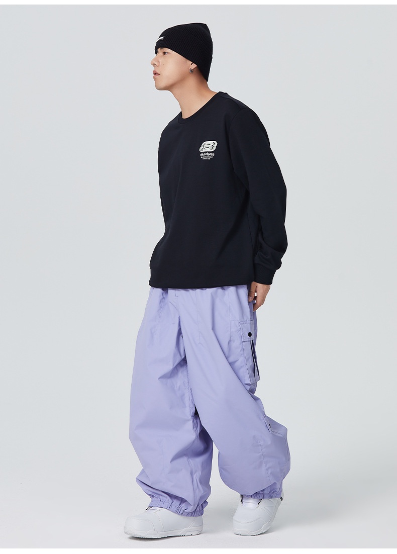 001 SEARIPE Xueyipai 3L Ski For Women And Men, Snowboard Waterproof Windproof Warm Fully Glued Professional Loose Pants_voghion.com