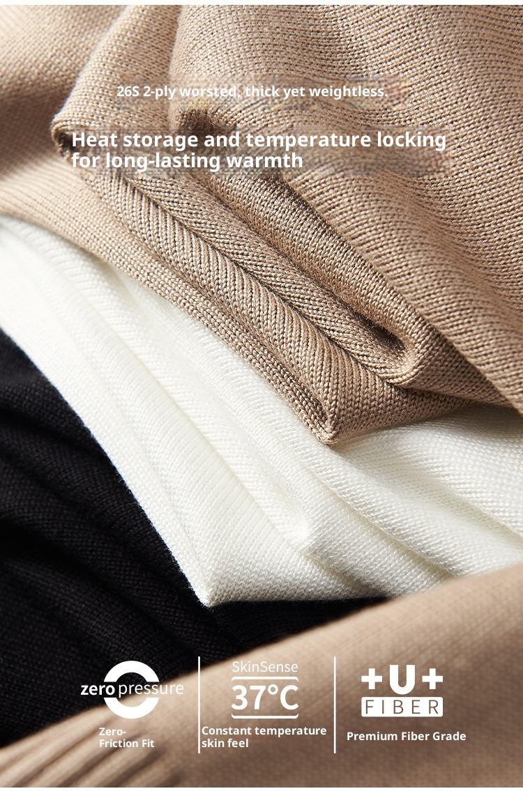 boy Boy Boy Two-Piece Kitted Autum Witer Custom Prited Shirt Collar Me's Ier Wear High-Ed Feel Top Base Sweater_voghion.com