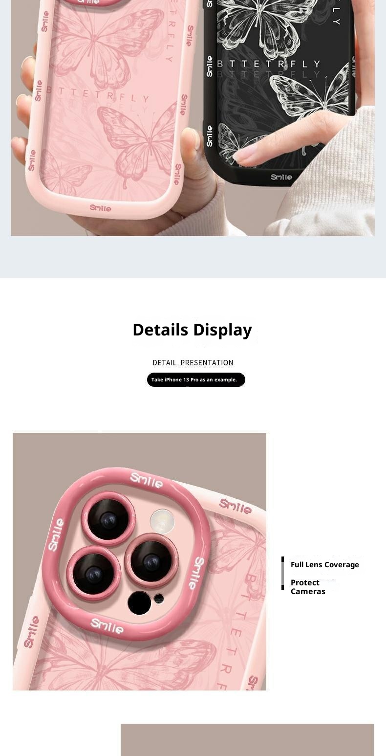 TechGlobe Coque Puff Papillon Plein Écran Compatible avec iPhone 13 et iPhone 14 Pro Max Creative Ins_voghion.com