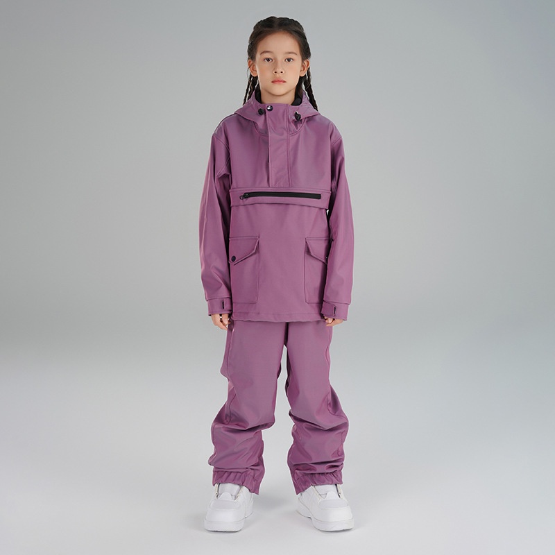 001 Xueyipai Kinderanzug Doppelboard Snowboardhose Jungen Mädchen Winddicht Wasserdicht Skiausrüstung für große Kinder_voghion.com